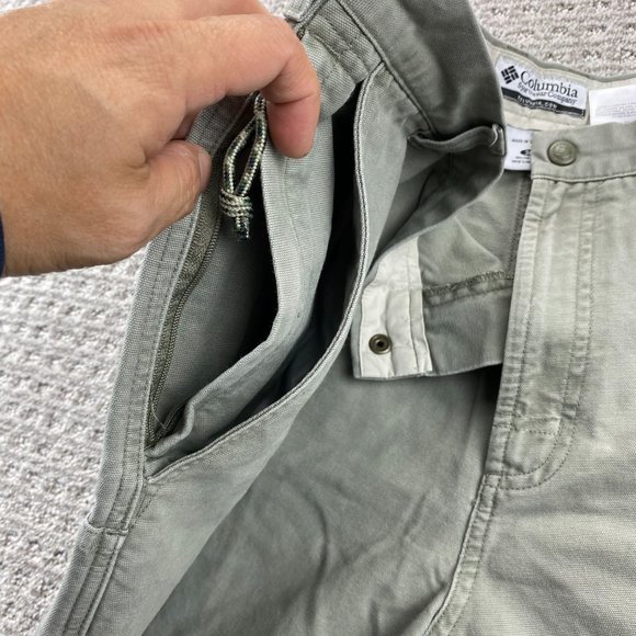 Columbia Sportswear Khaki Shorts Men 36 Brown Green Pockets Activewear Outdoors - Picture 7 of 16